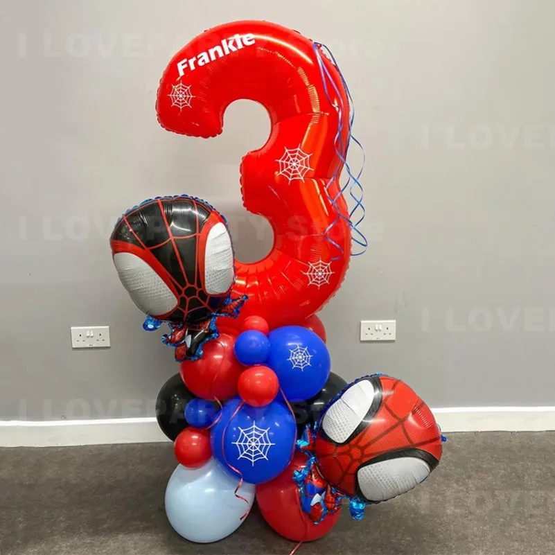 

21pcs Spidey And His Amazing Friends Balloons Latex Foil Balloons Spiderman Birthday Party Decoration Baby Shower Toys For Kids