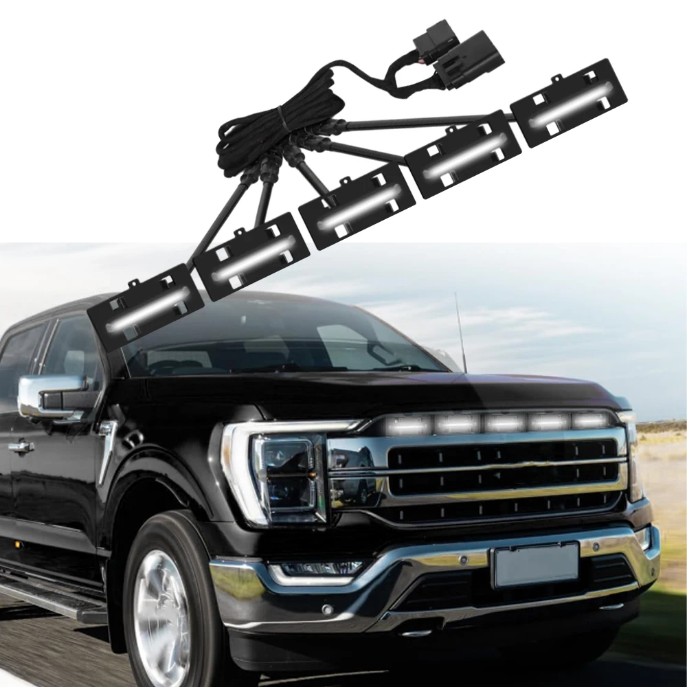5X Передняя решетка для автомобиля фонарь Ford F150 XL XLT 2021-2023 защищенный от