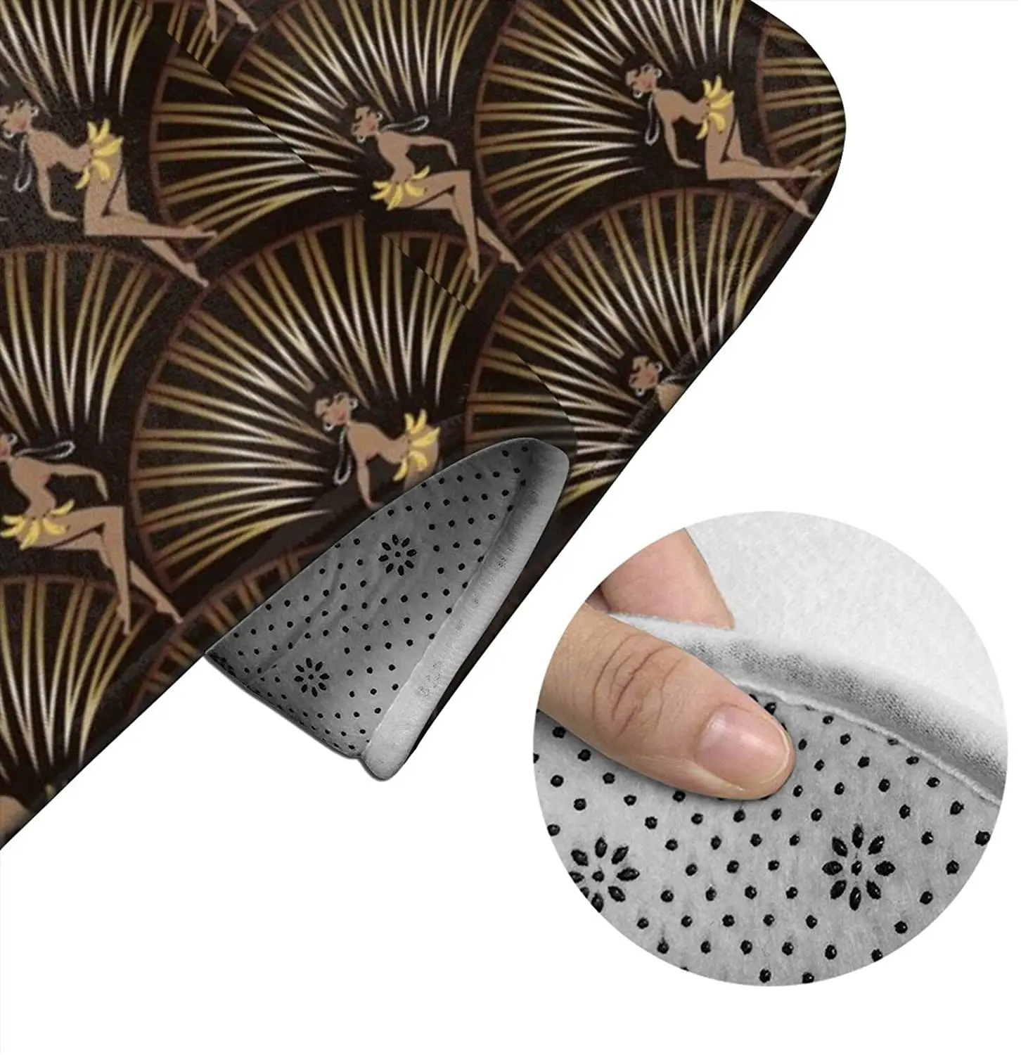 

Josephine Baker Bathroom Mat Sets 3 Piece Set Rugs Memory Foam Mat Set Toilet Seat Cover Bath Mat Lid Cover