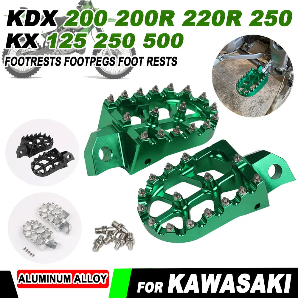 

For Kawasaki KDX200 KDX220R KDX250 KDX 200 KDX 220 R 250 KX125 KX250 KX500 Motorcycle Footrests Footpegs Foot Rests Pegs Pedals