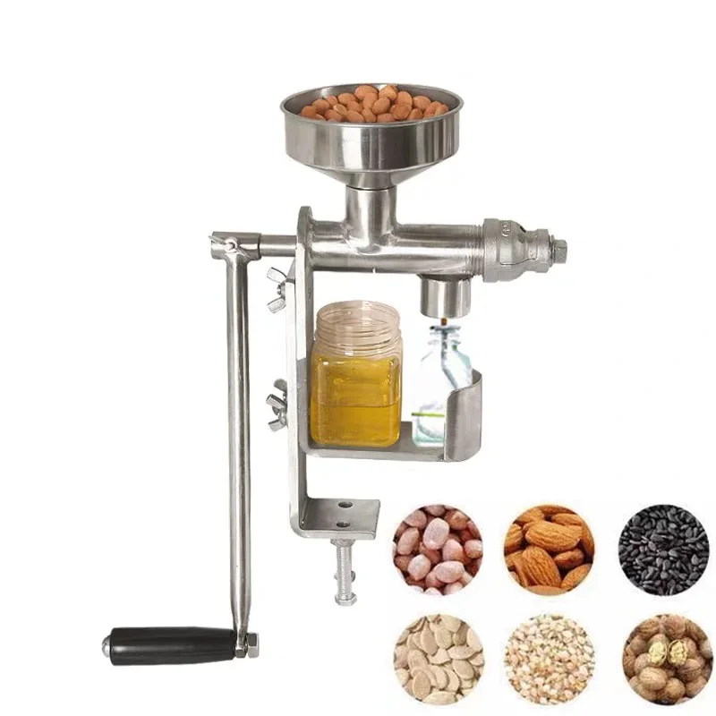 

Manual Stainless Steel Oil Press Machine Oil Extractor Peanuts Seeds Nuts Oil Extraction Maker Oil Infusion Machine