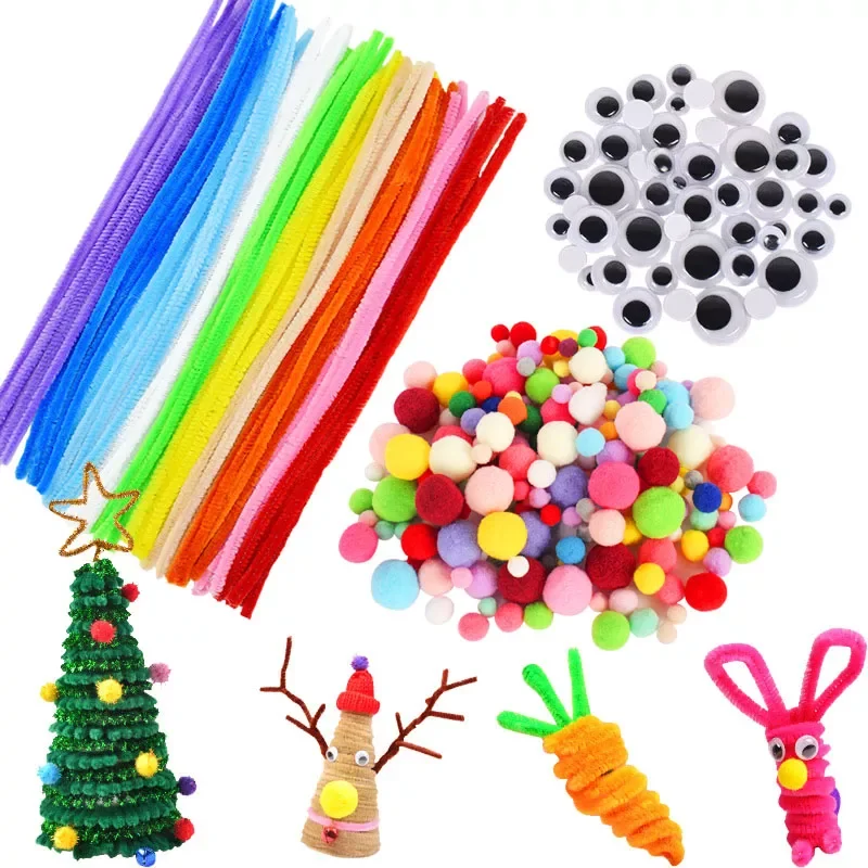 

1Set 30cm Chenille Stems Pipe Cleaners Kids Plush Educational Toys Handmade DIY Crafts Children Gifts Birthday Party Decoration