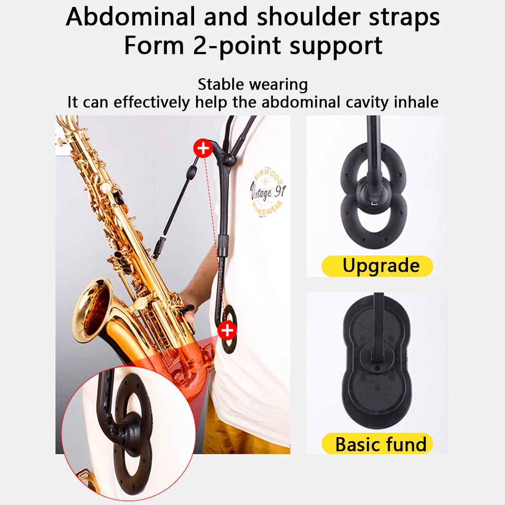 

Saxophone Shoulder Strap Alto Treble Tenor Sax Harness Holder Neck Hanging Belt Musical Instrument Spare Parts for Manual Open