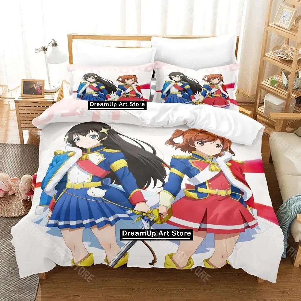 Фото Комплект постельного белья Shoujo Kageki Revue Starlight с 3D принтом, одинарный, полный, королевский размер, комплект постельного белья для взрослых и детей, комплекты пододеяльников для спальни An №1