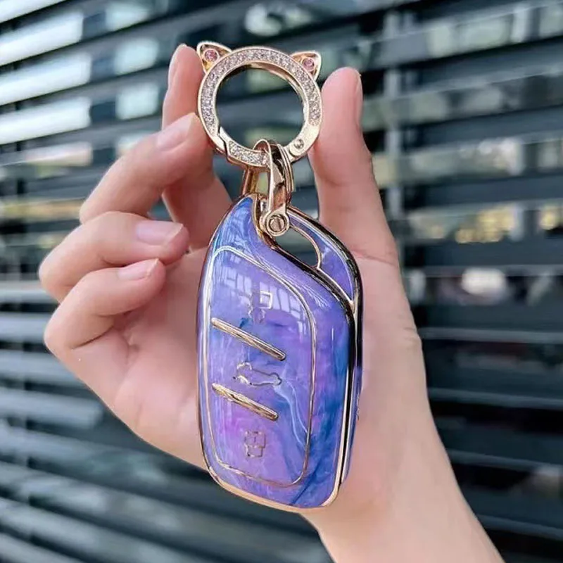 

TPU Car Key Cover Case Holder Keychain For Roewe RX5 I5 I6 RX3 RX8 ERX5 For MG MG5 ZS EV MG6 EZS Saic HS EHS Protector Accessori