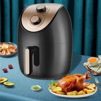 household small electric fryer non stick cooking 1250w 4l without oil mechanical turn knob security protection health air fryer