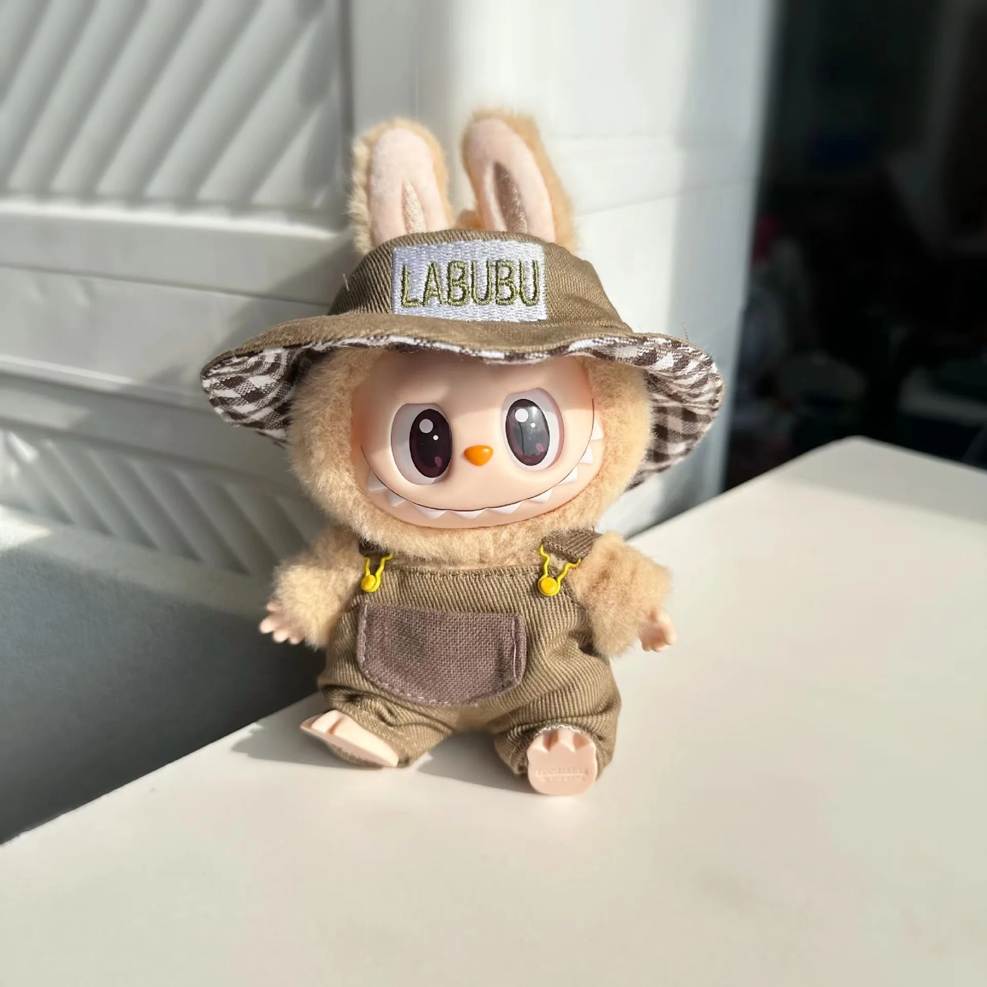 17 см Labubu I II Idol Dolls Мини-плюшевая кукольная одежда комплект жилета со шляпой