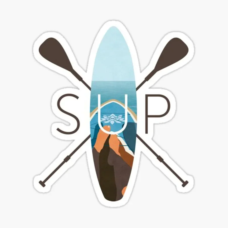 

Виниловые автомобильные наклейки SUP Paddle Board, водонепроницаемые - устойчивые к царапинам автомобильные наклейки на дверные окна