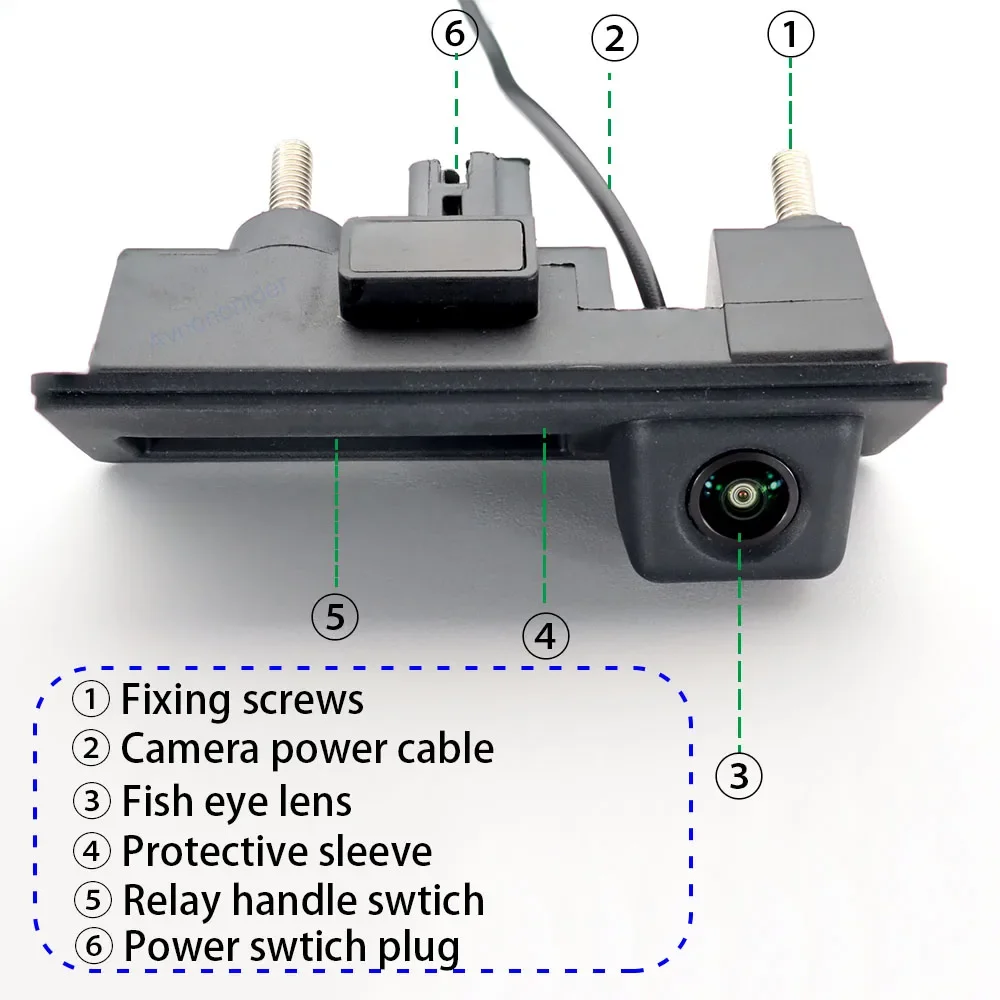 HD камера заднего вида с ручкой для грузовика VW Passat B5 CC EOS Golf 4/5 Polo Jetta Tiguan Audi A3 A4 A6 AHD