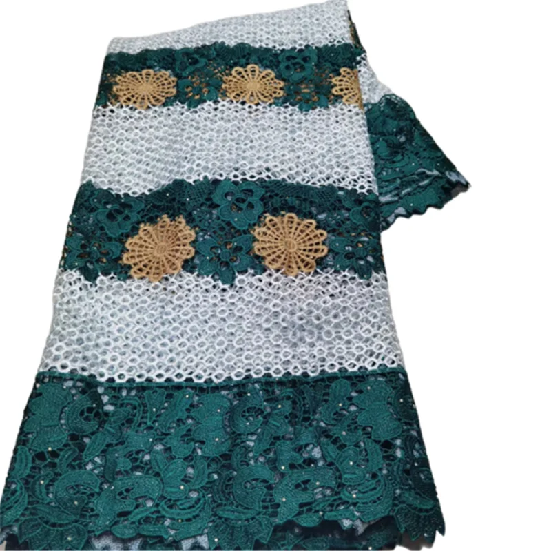 

African Mesh Lace Fabric Embroidery Milk Silk Guipure Cord Tulle High Quality Nigerian French Lace Fabric For Wedding Sew JZZ-5