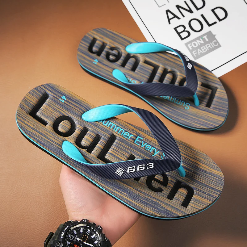 

High Quality Brand Flip Flops Men Summer Beach Slippers Men Fashion Concise Slides Casual Men Slippers Beach Outdoor