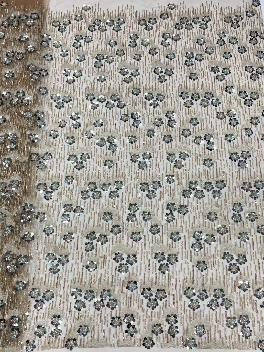 Французская Тюлевая кружевная ткань с блестками J-14072620 Африканское роскошное