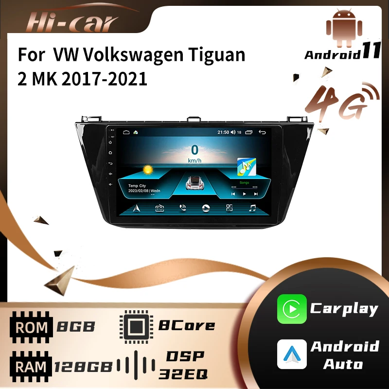 

Автомагнитола 2 Din для VW Volkswagen Tiguan 2 MK 2017-2021, Android, автомобильное радио, мультимедийный плеер, навигация, GPS, головное устройство, стерео, авто