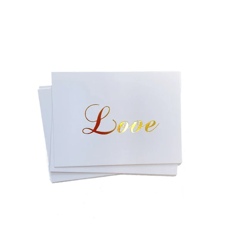 

40 шт./лот, новая мини-золотая открытка с благодарностью, приглашение на день Святого Валентина, рождественскую вечеринку, сделай сам, поздравительные открытки с буквами