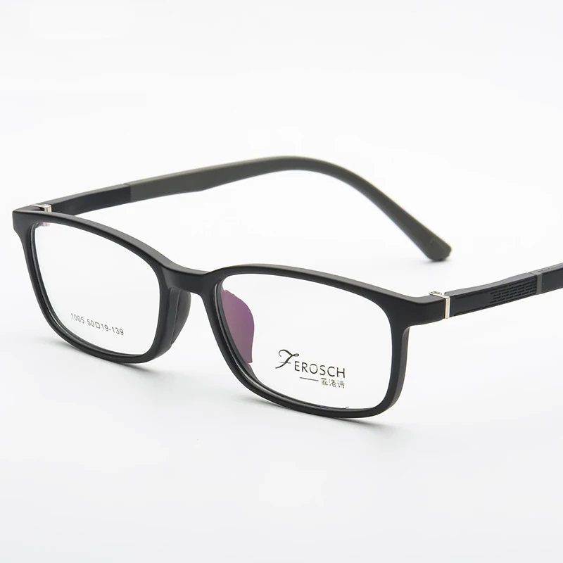 

New Silicone TR90 Students Square Myopia Glass Frame Fashion Men&Women Ultra Light TR90 Glasses Frames 50-19-139 F1005