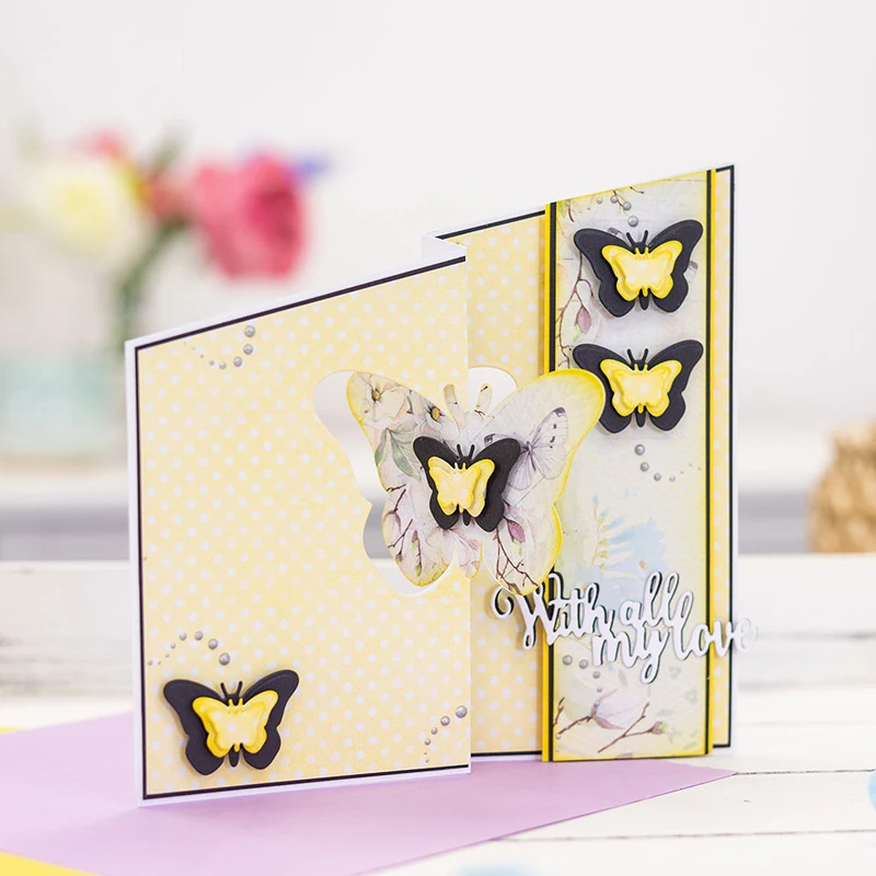 elska bogini wykrojniki do metalu motyl huśtawka karta Diy Scrapbooking Album fotograficzny dekoracyjne tłoczenie kartki papierowe rzemiosło