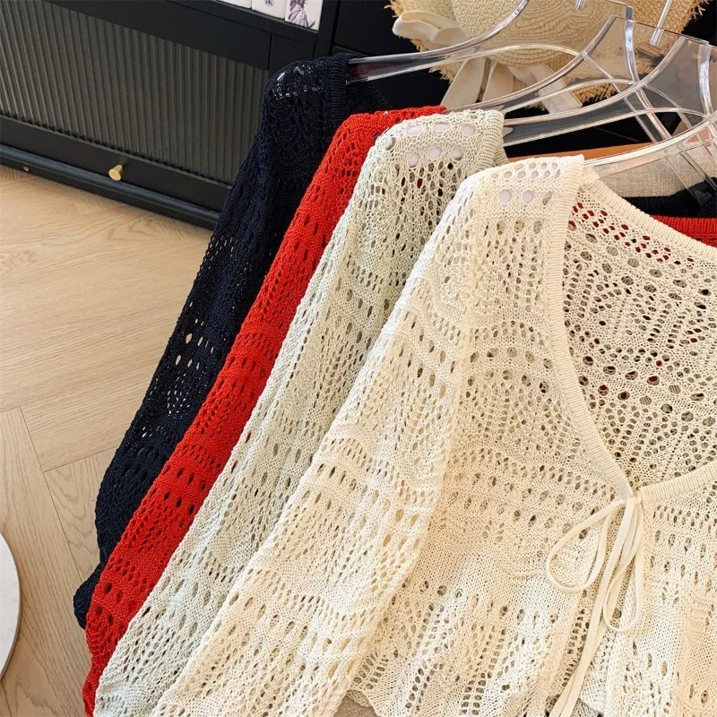 Женский вязаный кардиган в французском стиле Mori Girl