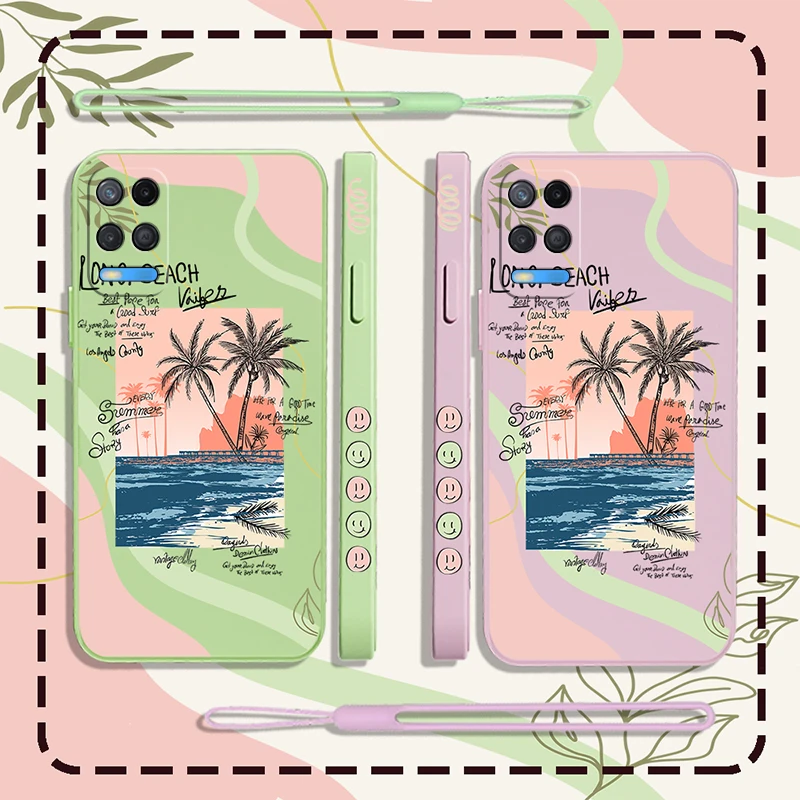 

Beach Coconut Phone Case For OPPO A54 A74 A57 A96 A95 A94 A76 A72 A36 A95 A5 A15 A15S A16 A16K A9 A5 2020 Reno 8 7 6 5 F9 4G 5G