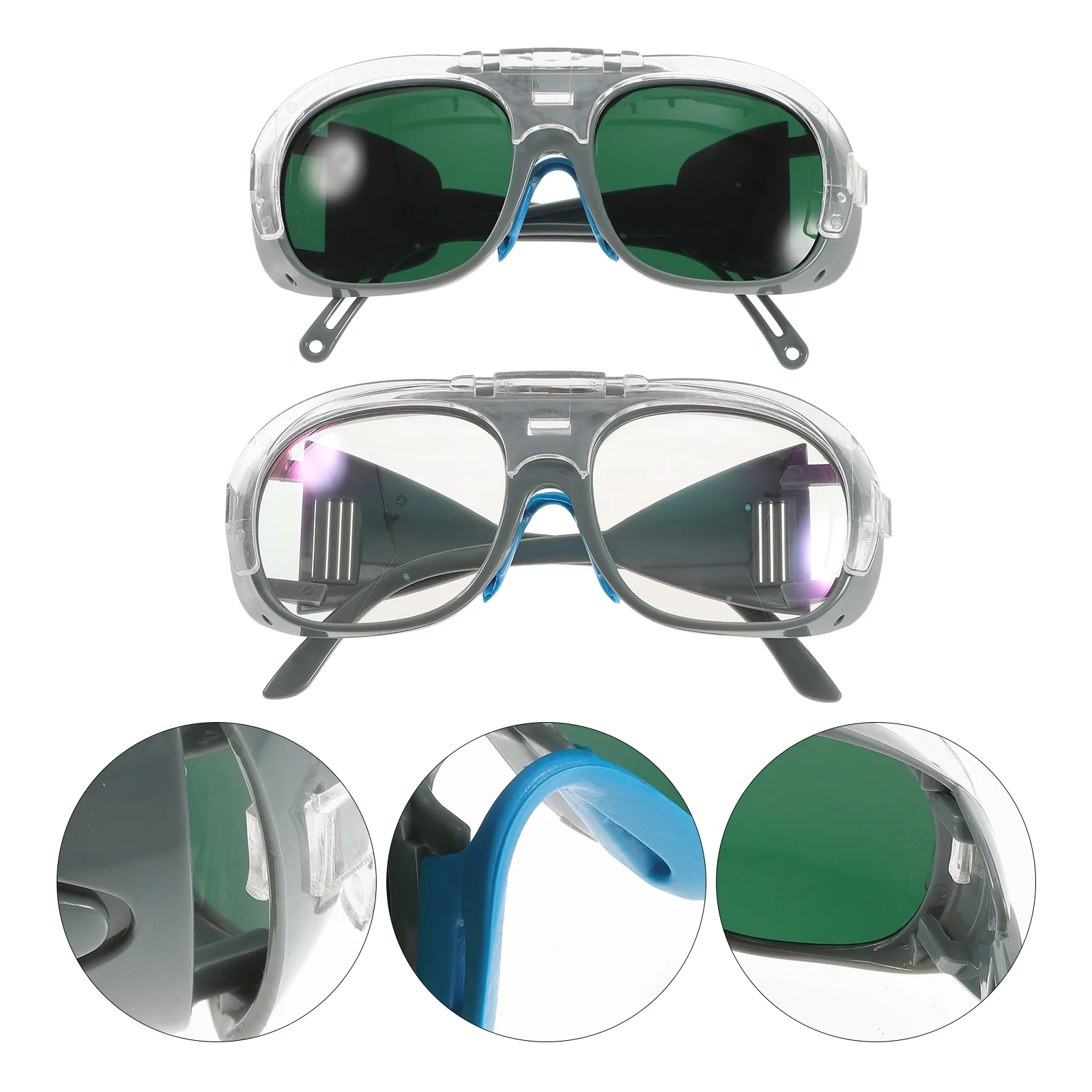 

2 Pcs Welding Glasses Safety Goggles Rechargeable Batteries Rechargable Protector Protective Multifunction Flip-up