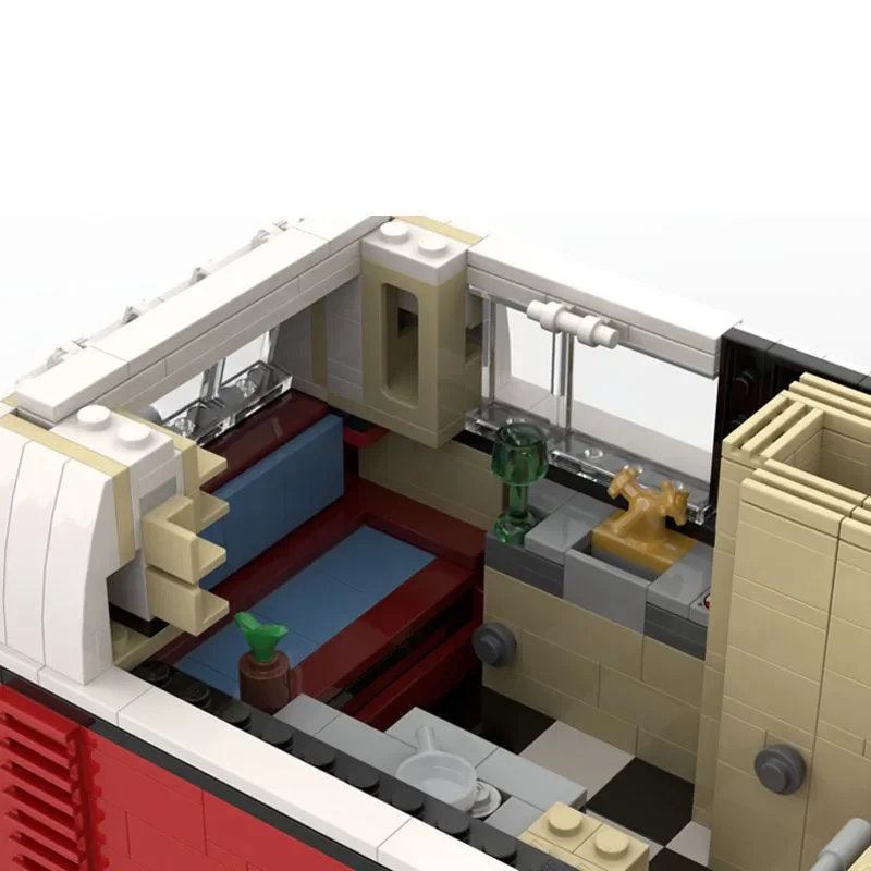 Новинка 899 шт./партия автомобильный прицеп MOC для кемпинга 10220 автобус VW T1