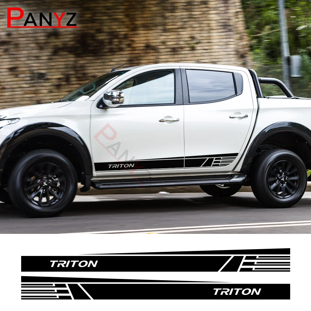 Виниловые наклейки на дверь пикапа Mitsubishi L200 Triton |
