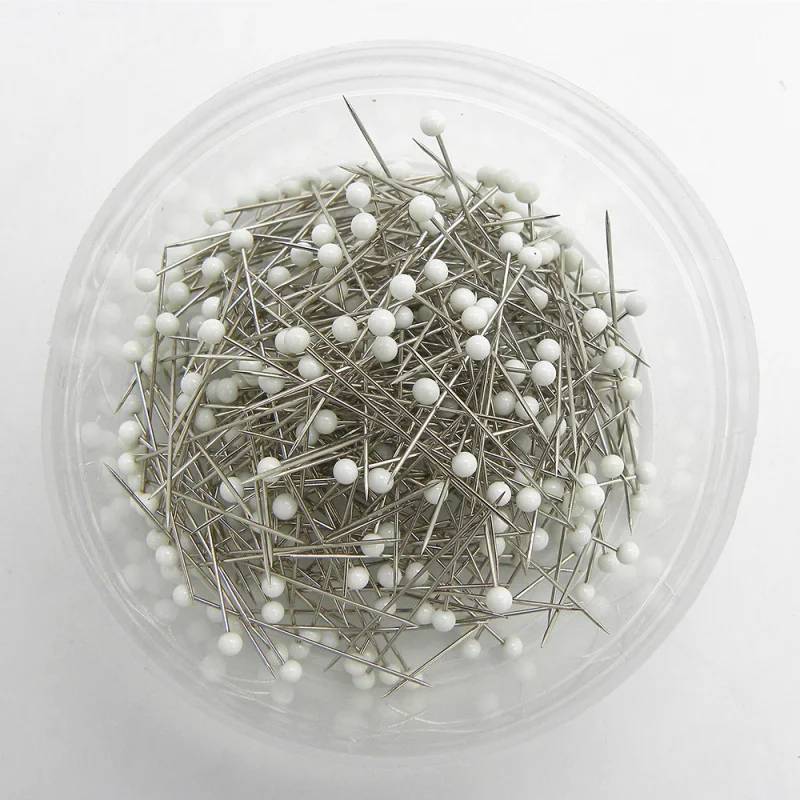 100PCS/box Ironing Cutting Positioning Needles Glass Head Bead Straight Pins DIY Accessories | & Pincushions