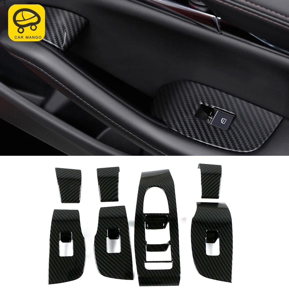 

CarMango для Mazda CX-30 2020 2021, автомобильные аксессуары, Обложка, кнопка подъема, отделка, рамка, наклейка, украшение интерьера