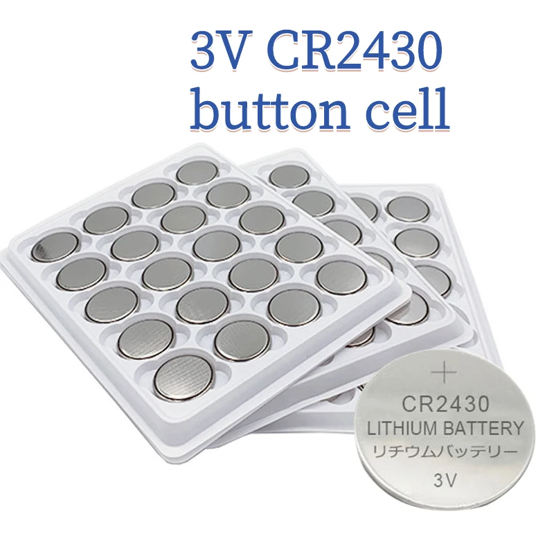 

200PCS CR2430 DL2430 BR2430 KL2430 3V Cell Coin Li-ion Button Cell Battery CR 2430 for Watch Electronic Toy Remote Cheap