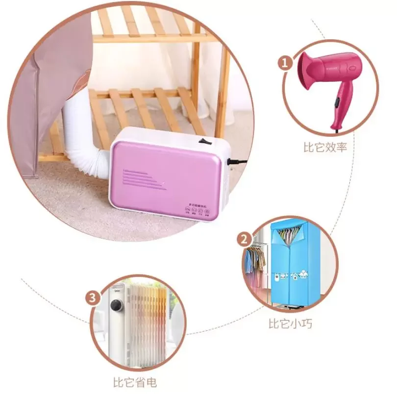 

Multifunctional Clothes Dryer 800W In Addition To Mites Household Portable Dryer Warm Blanket Drying Shoes Pet Hair Dryer