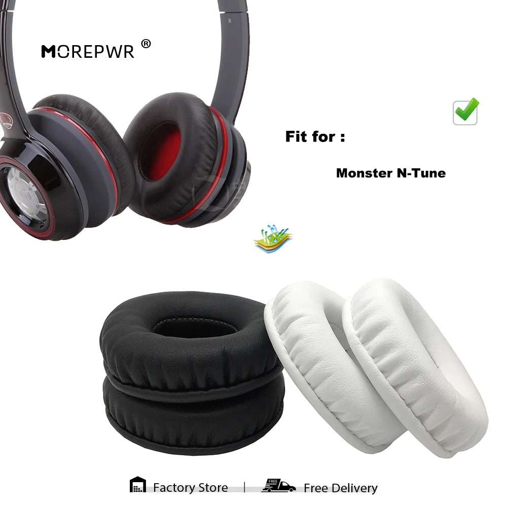 Заменяющие амбушюры для наушников Monster N-Tune Ntune N tune HD из кожи с бархатной подкладкой.