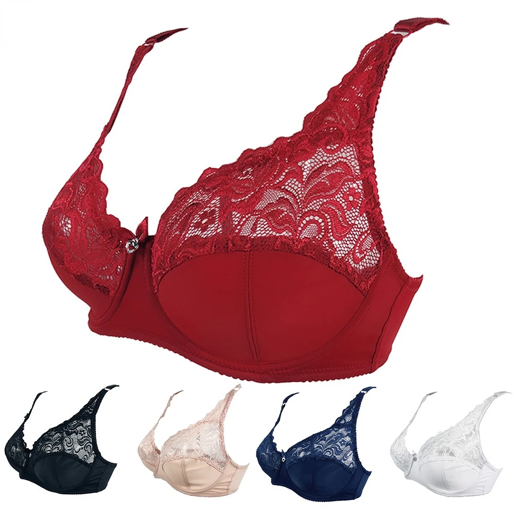 

Женский ультратонкий прозрачный бюстгальтер, однотонный кружевной бюстгальтер большого размера с чашкой C, D, 2023