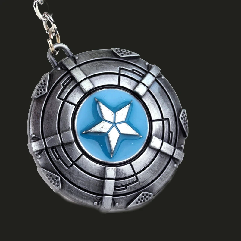 

Marvel Hero Captain America Shield Keychain Fun Rotate Relieve Anxiety Jewelry Keyring Avengers Captain America Car Key Holder