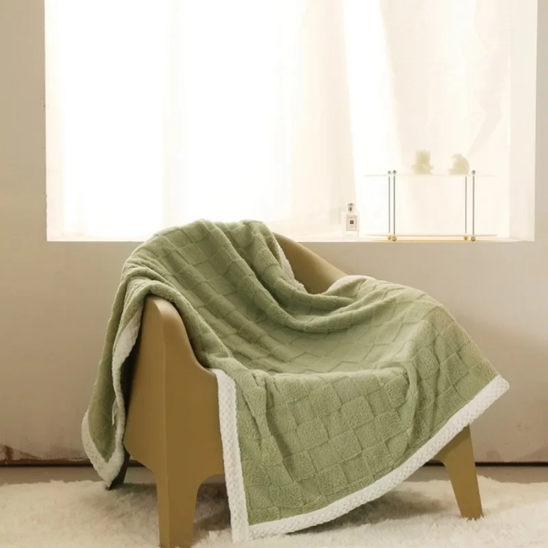 Winter Blanket Thickened Warm Lamb Wool Leisure Home Thick Soft Bed Cover Knee For Office Sofa Microfiber Bedding
