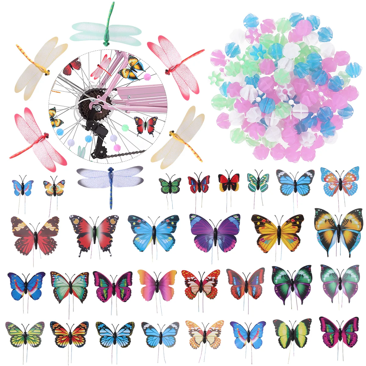 

Bike Spokedecorationsbeads Spokes Wheel Kids Bead Lights Accessories Chalk Bag Decoration