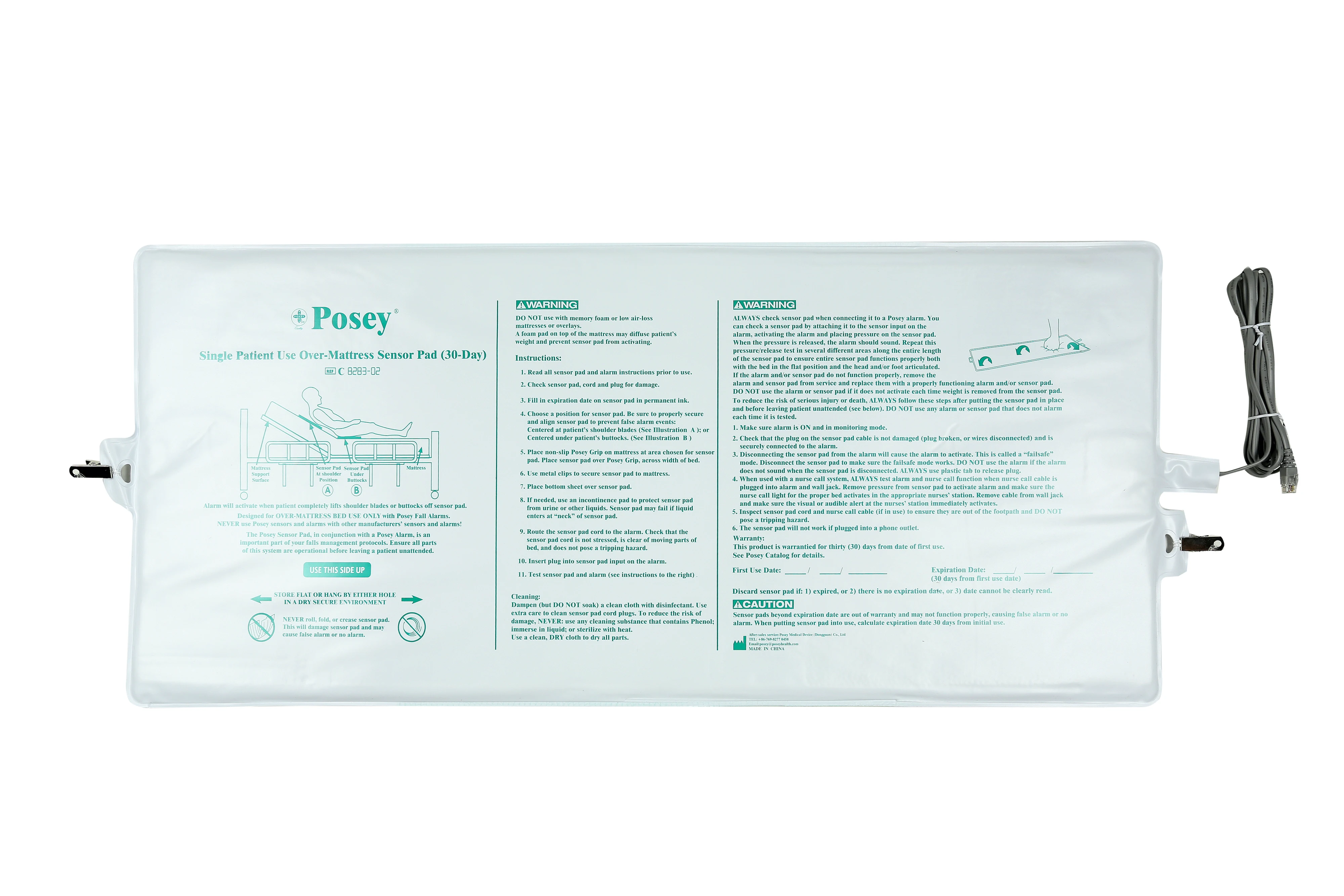 

C8283-02 Posey датчик сигнализации для кровати, удобный и беззвучный. (Совместим со всеми сигналами тревоги Posey), прочный и оптовый