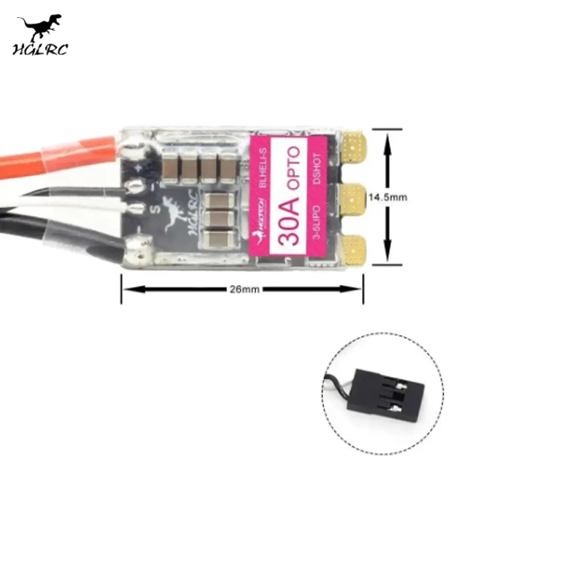 4 шт. HGLRC 30A BLHELIS 16,5 BB2 DSHOT600 бесщеточный ESC 3-5S для радиоуправляемого FPV Фристайл дрона DIY части (art.: 3920c87adfacf) - 3920c87adfacf