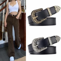 three piece european american style jeans joker metal belt retro girls wide belts