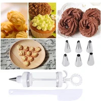 multifunction cookie press kit biscuit maker decorating tips pastry icing pen diy kitchen baking tool for cake decoration