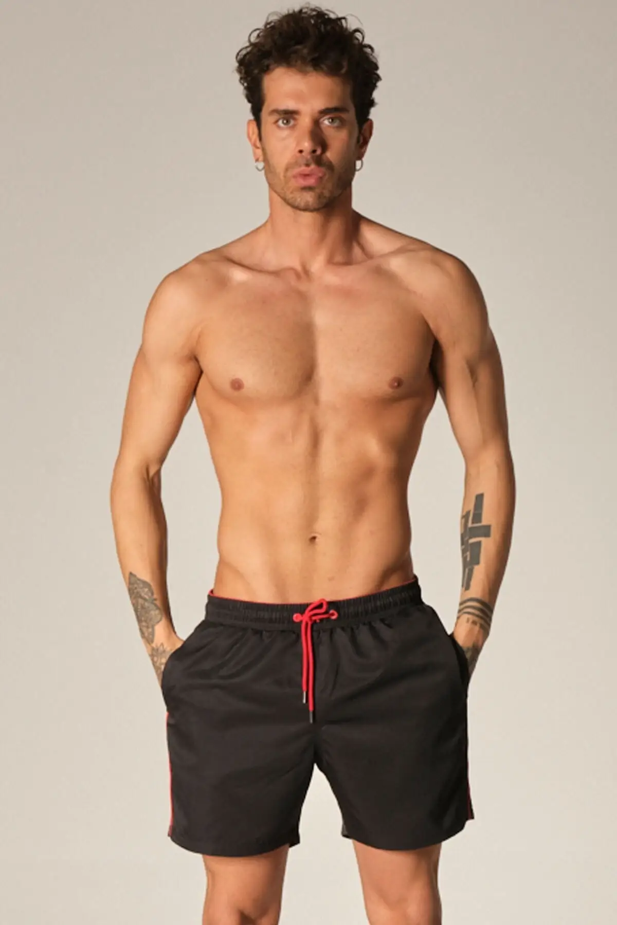 

Men's Surf Shorts Swim Shorts Black Sea Shorts