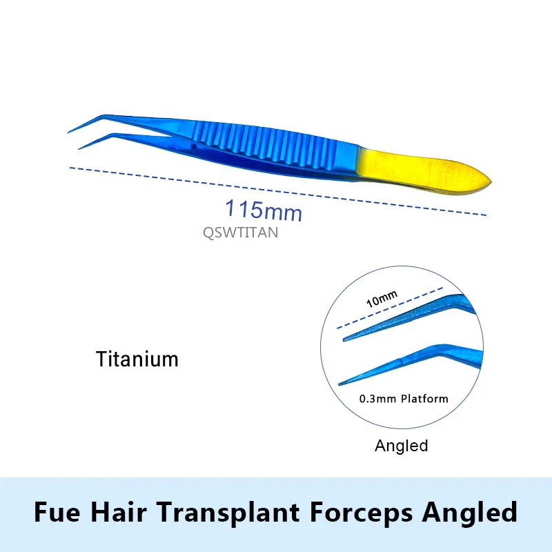 

Пинцеты для пересадки волос QSWTITAN титановые