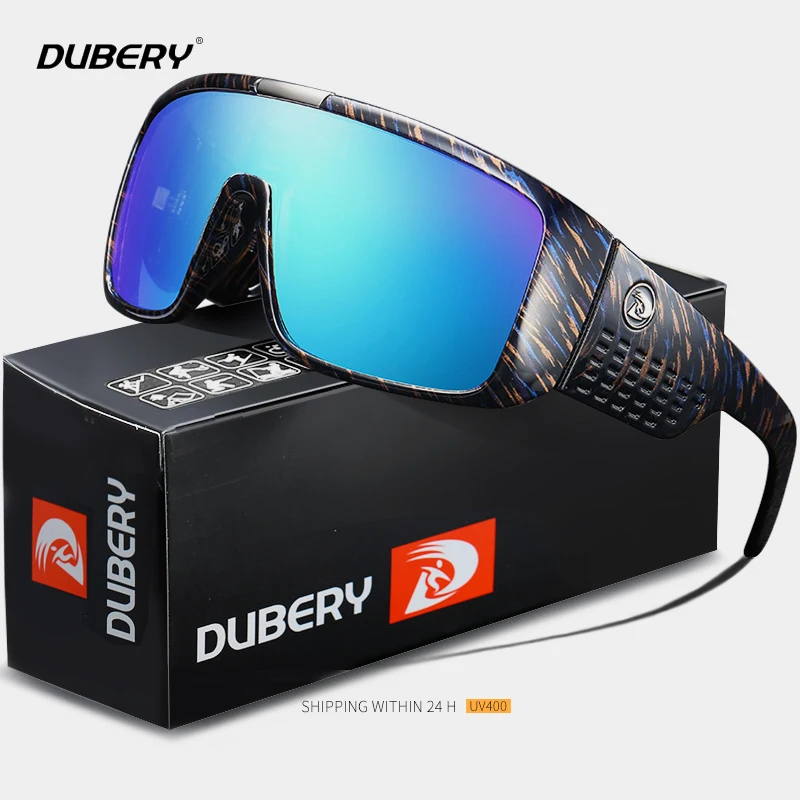 

DUBERY Brand Designer Oversized UV400 Sunglasses Men Outdoor Vintage Driving Sun Glasses for Men Mirror Male Shades Goggle C30