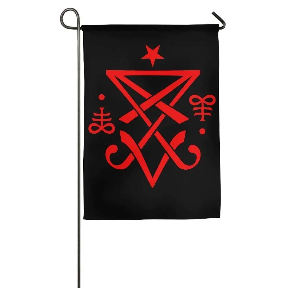 

Baphomet Satanic Garden Flag Welcome Occult Sigil Double Sided Flags for Holiday Party Patio Lawn Yard Decoration Outdoor Flag