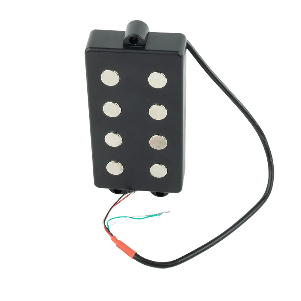 

4 String Bass Pickup Humbucker 10.5K/5.3K 102x49mm 54MM Neck 57MM Bridge Black Ceramic Open Style Plastic+Metal