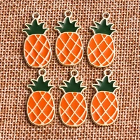 10pcs 13x26mm enamel pineapple charm for jewelry making fashion earrings pendants bracelet necklace accessories diy craft gift