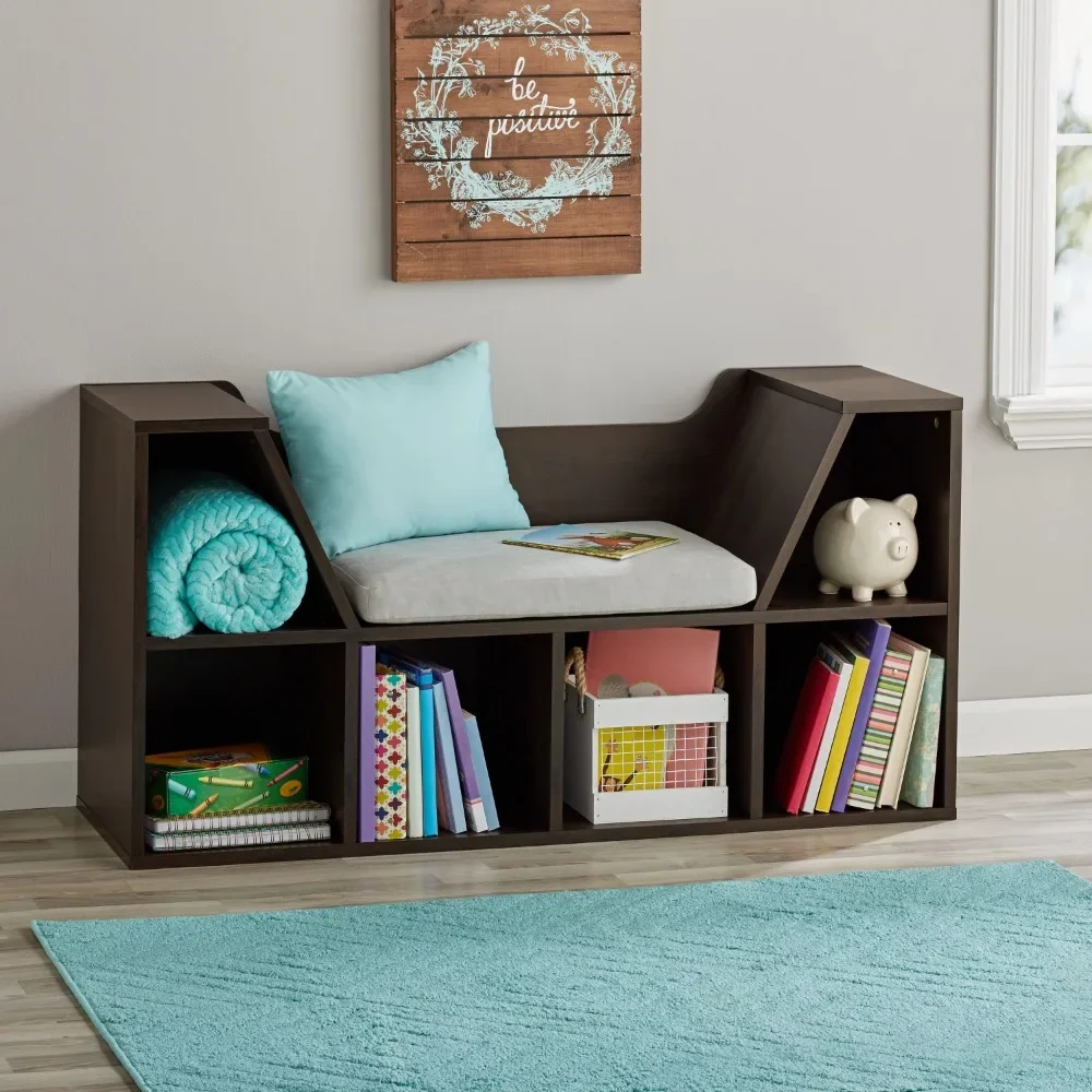 

Kids Reading Nook and Storage Bookcase, Dark Chestnut book storage