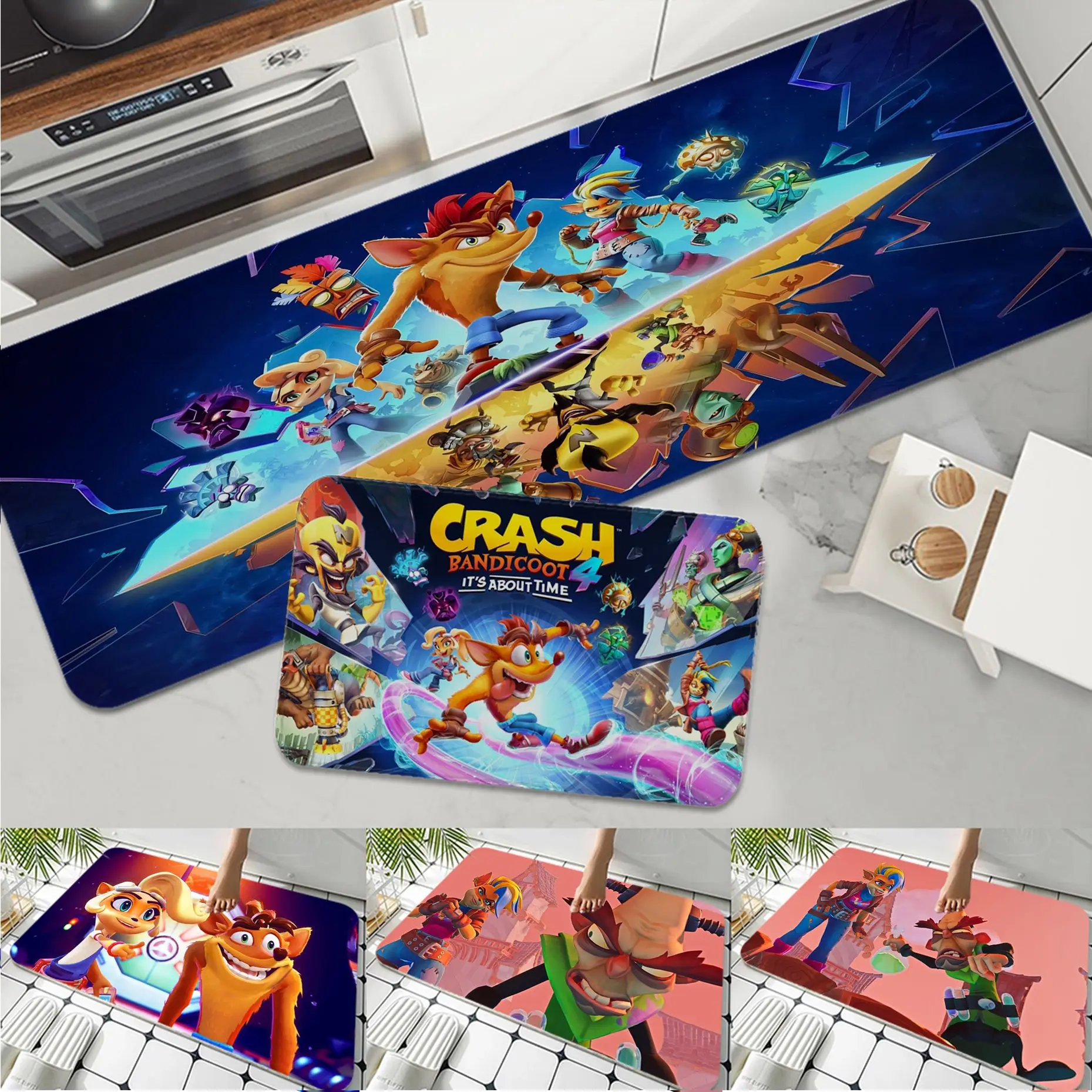 

Game Crash Bandicoot Hallway Carpet Cheaper Anti-slip Modern Living Room Balcony Printed Household Carpets