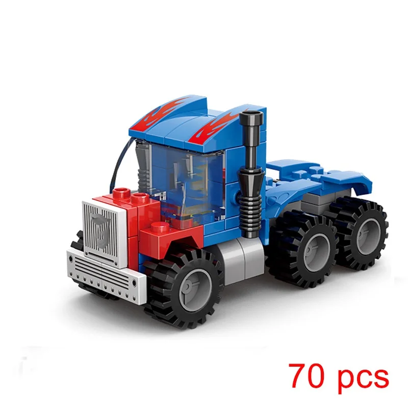 482 Шт. 6-в-1 Городской Трансформер Набор Транспортных Средств-пожарная Машина