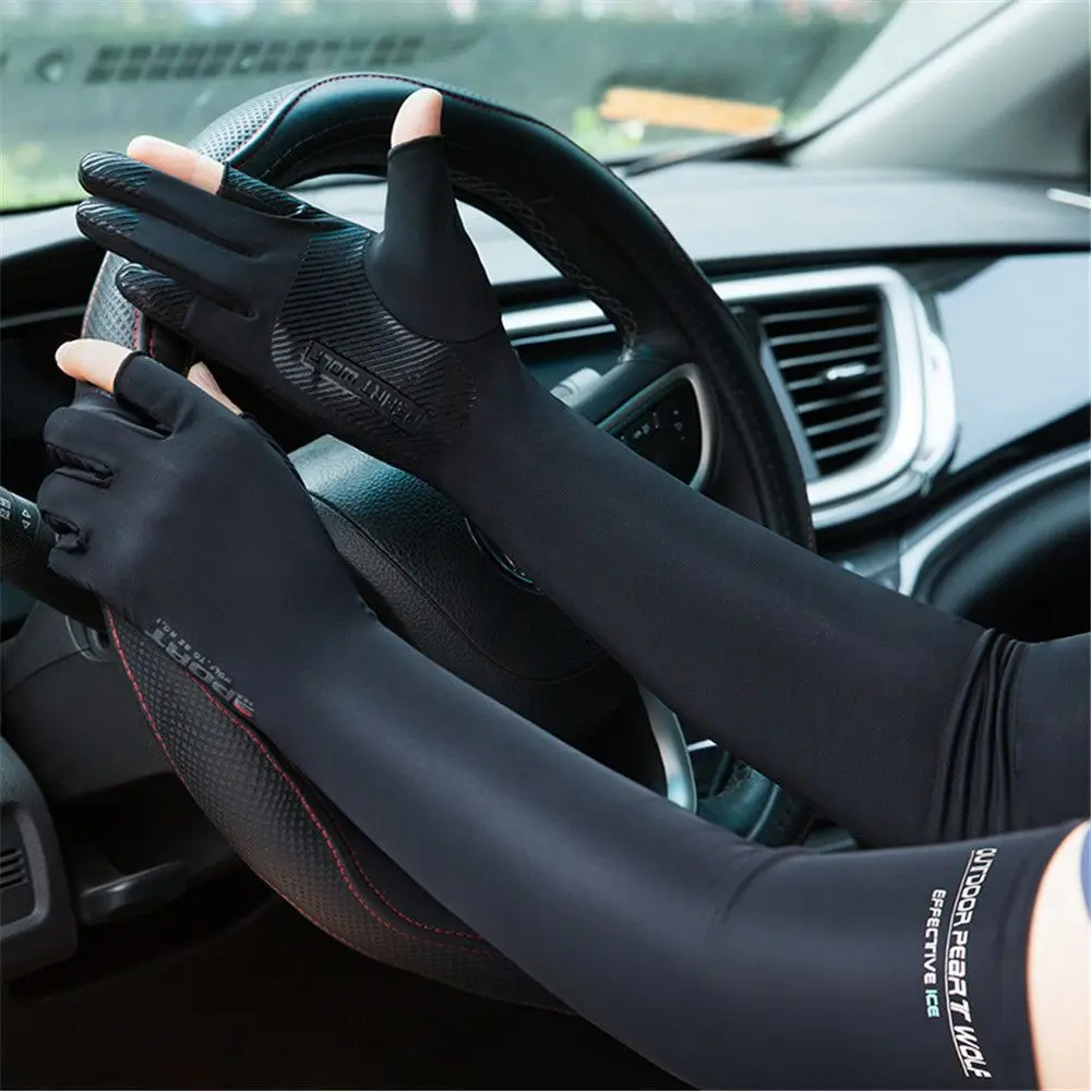 

UV Protective Fishing Driving Sleeves Running Arm Warmers Sunscreen Gloves Arm Cover Arm Sleeves