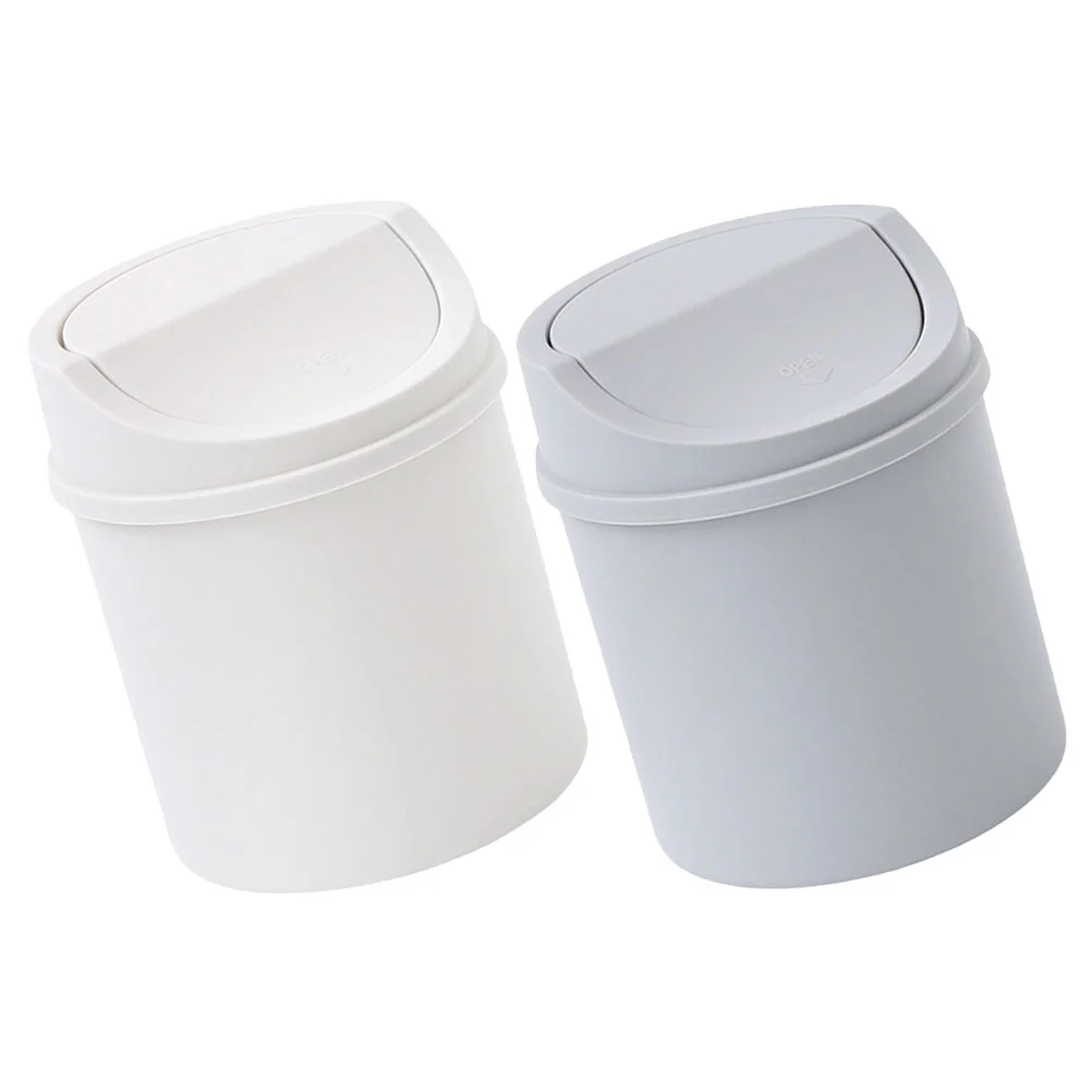 

Can Trash Bin Garbage Waste Small Mini Desktop Lid Bucketbasket Room Swingdecorative Recycling Containers Kids Rubbish