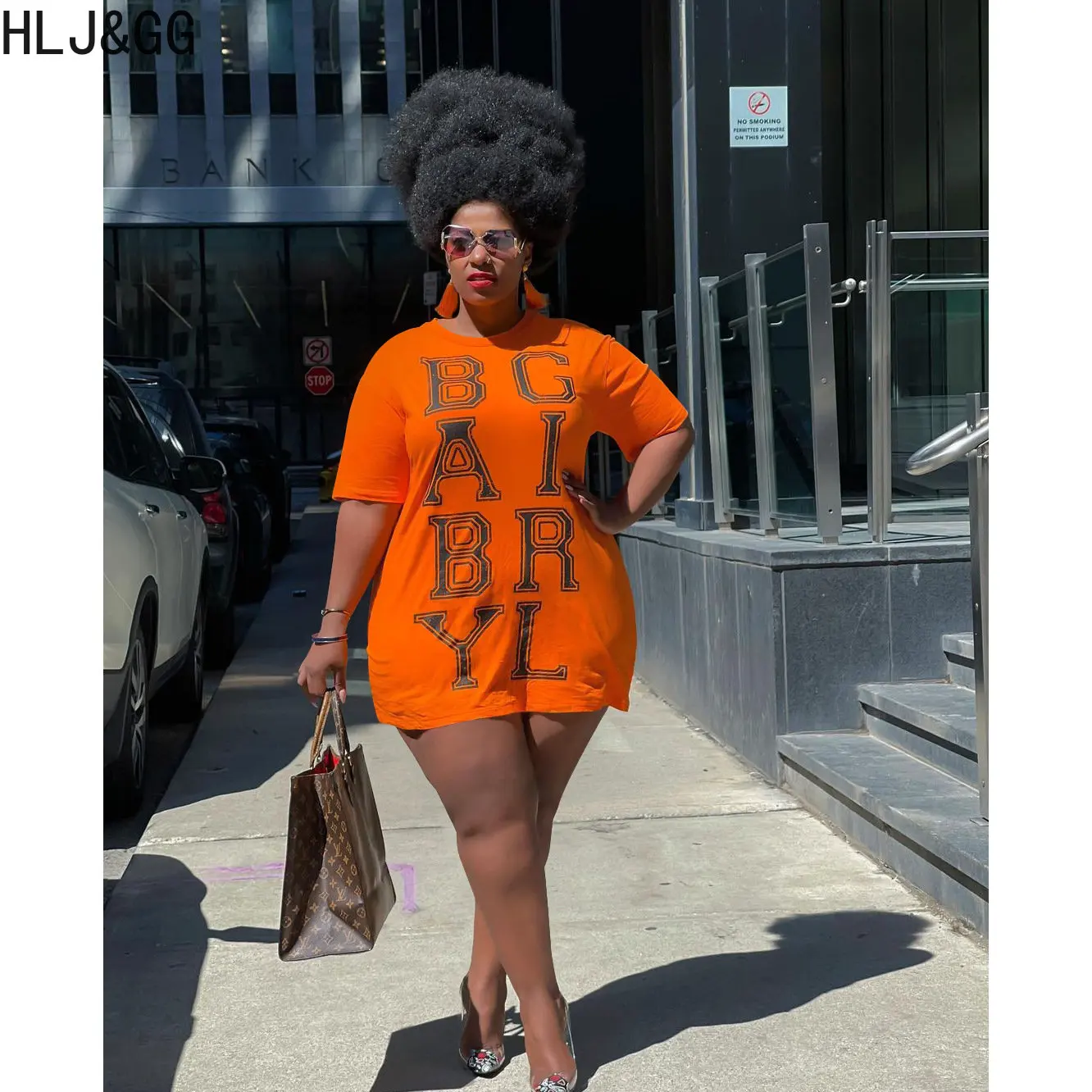 HLJ&GG Fashion Letter Printing Mini Tshirt Dresses Women O Neck Short Sleeve Loose Vestidos Plus Size Female Streetwear Clothing